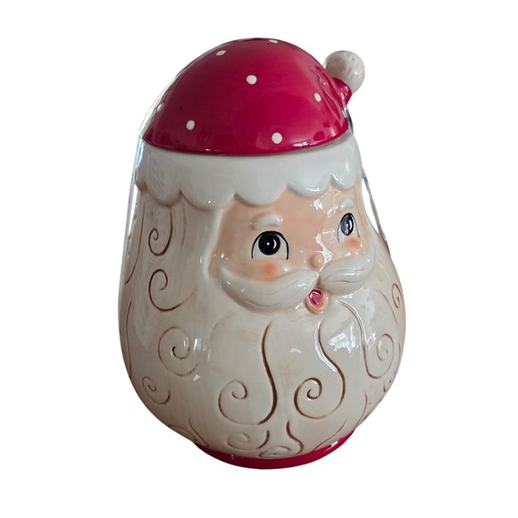 Johanna Parker Jolly Santa Claus Cookie Jar Whimsical Christmas Cookies Vintage - Picture 6 of 7